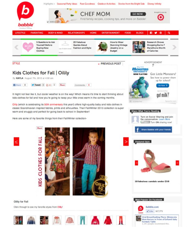 Babble Oilily 8-7-13